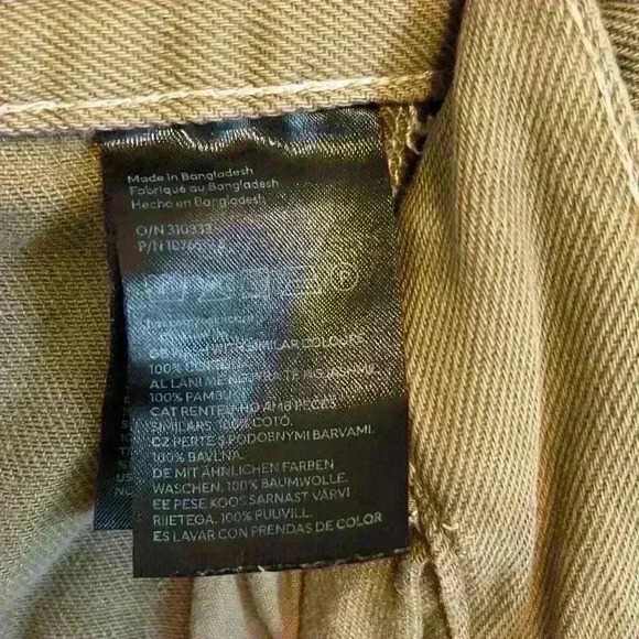 H&M Cargo Pants Women's Size 8 EUR 40 Tan Khaki Utility Pockets 100% Cotton - Picture 3 of 4